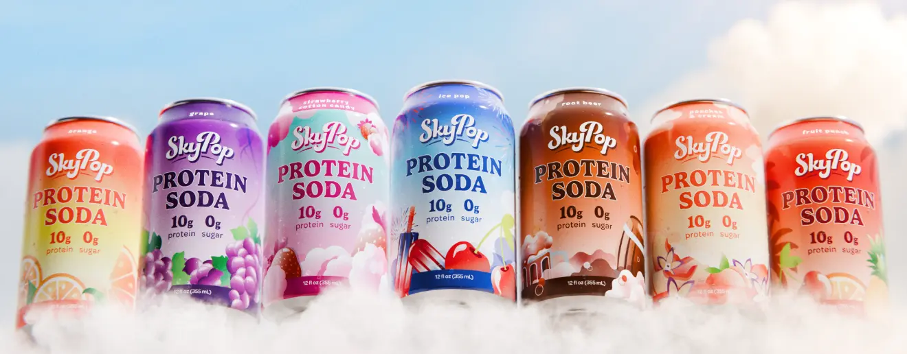 SkyPop Protein Soda